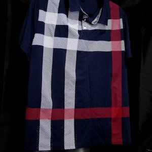 Pinkmorco Blue XL Polo With Stripes